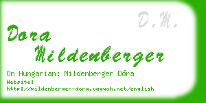 dora mildenberger business card